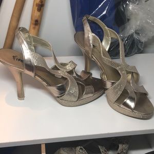 Gold Fioni Night brand heels. Size 9. Worn twice